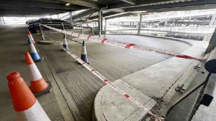Man rushed to hospital after 'car falls' from airport car park