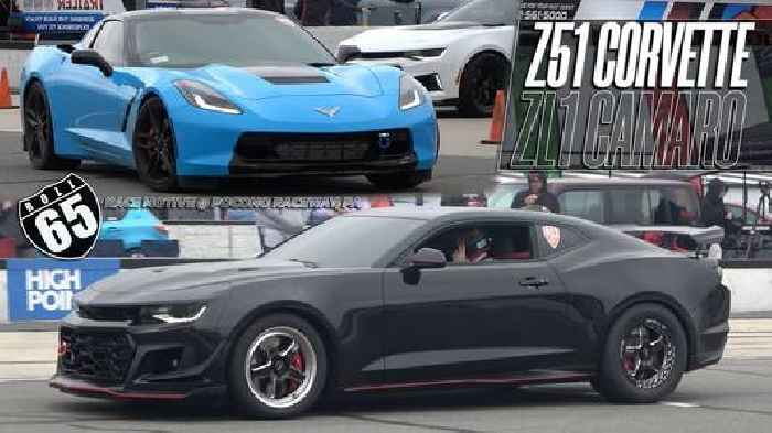 Corvette Z51 Takes On Camaro ZL1 in Straight-Line Family Feud