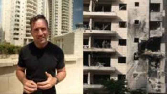 Watch: BBC at the site of Iranian attack in Israel