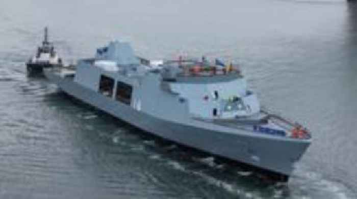 Pioneering Royal Navy frigate takes to the water