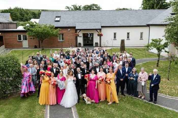 Touching moment Welsh bride left in tears by surprise at her wedding