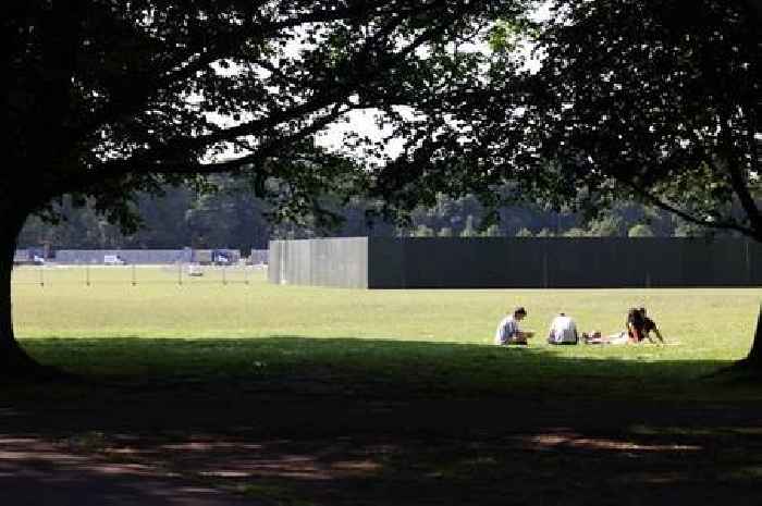 Massive solid green wall put up around beautiful Cardiff park to stop people getting in
