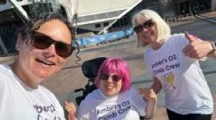 Woman who has never walked climbs O2 Arena