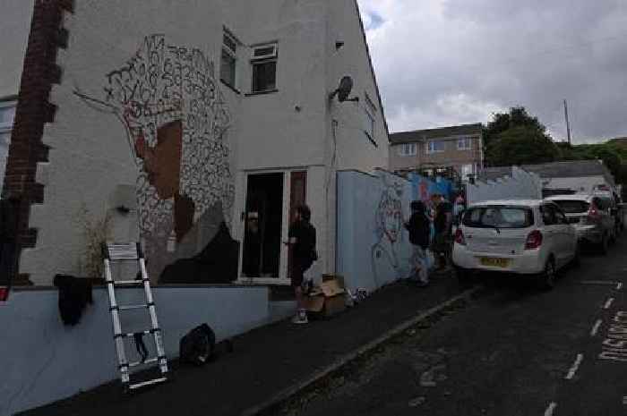 Pictures show the beautiful Bristol street now covered in murals