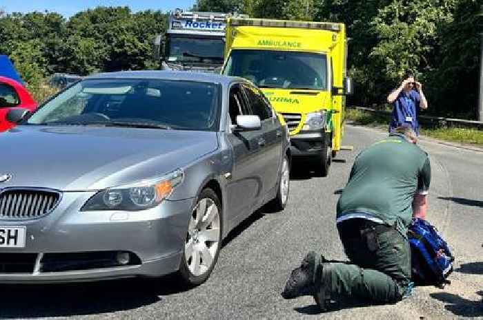 M4 bike crash causes long motorway delays