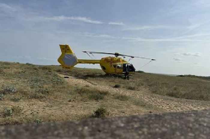 Air ambulance left stranded on Essex beach for almost three days