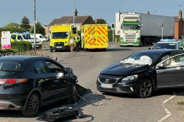 Two people taken to hospital after crash in Cambridgeshire town