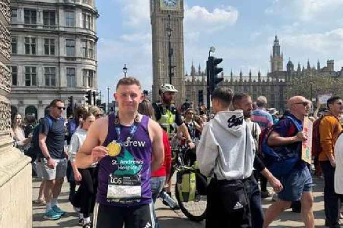 PE teacher aces testing London Marathon to raise nearly £3k for St Andrew's Hospice