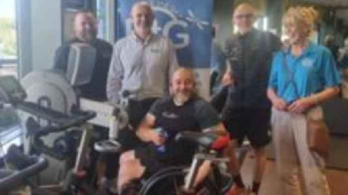 Veteran's hand crank challenge to 'inspire others'