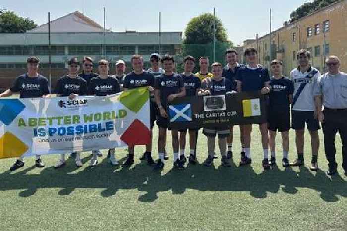 Airdrie friends spread love of football and God to the Vatican in Rome with The Caritas Cup