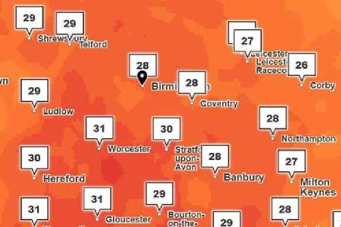 Hour-by-hour West Midlands forecast as Saturday to be 'hottest of 2025'