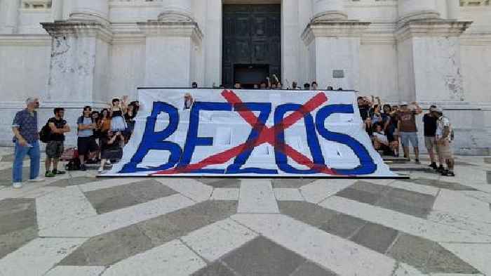 Why are activists protesting against Jeff Bezos's wedding?