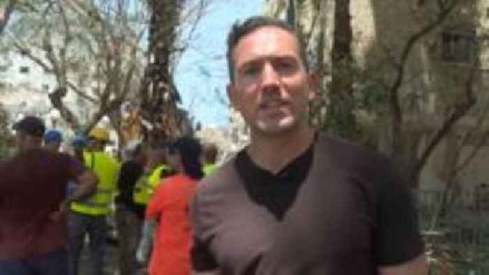 Watch: BBC reports from site of Iranian missile attack in Tel Aviv