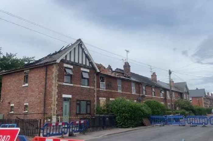 Vape charger 'explosion' sees flames rip through four terraced homes in major fire