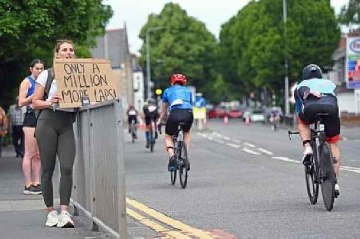 26 images from the Cardiff Triathlon with hundreds of competitors and even more spectators