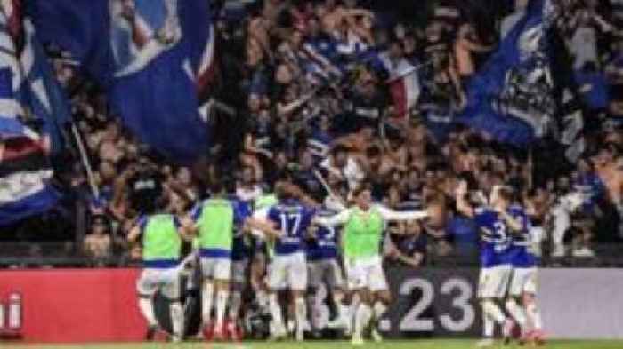 Serie B relegation play-off between Sampdoria and Salernitana abandoned