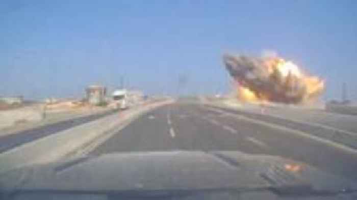 Watch: Iranian missile blast caught on dashcam in Israel