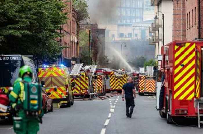Huge Manchester city centre fire sees 'ash rain from the sky'