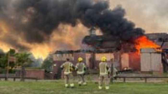 Arson suspected after former golf club
