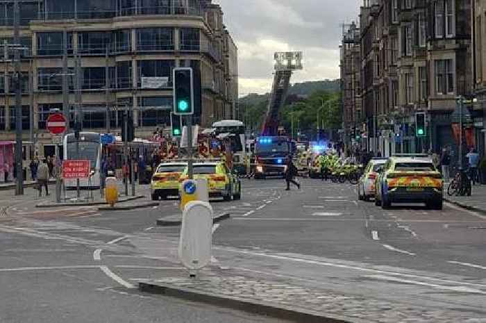 Busy Edinburgh road locked down after bus seen with 'hole in its side'
