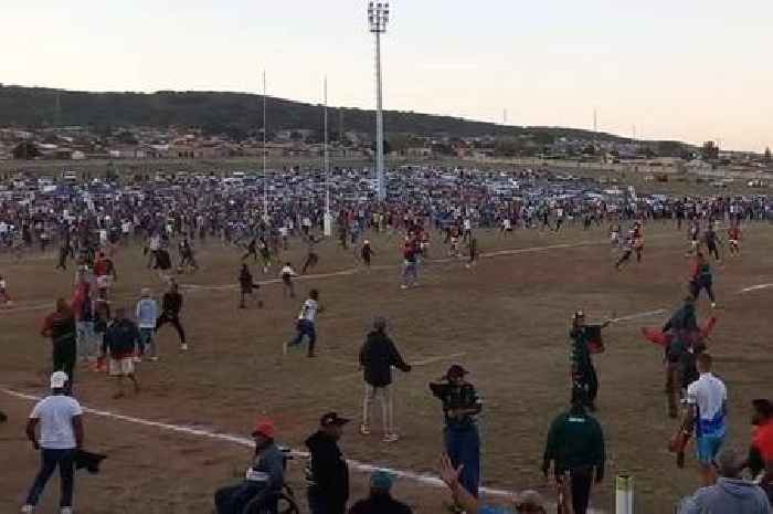 Spectator shot dead at rugby match after 10,000 crowd storm pitch