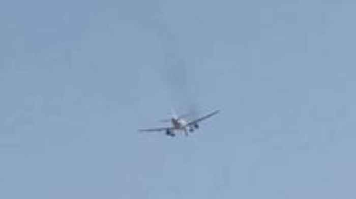 Watch: Smoke seen from plane engine after takeoff from Las Vegas
