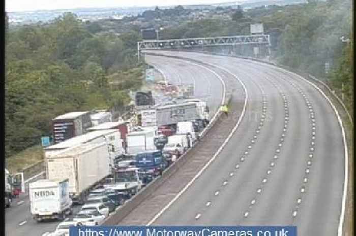 Huge delays after M6 closed in both directions following lorry fire