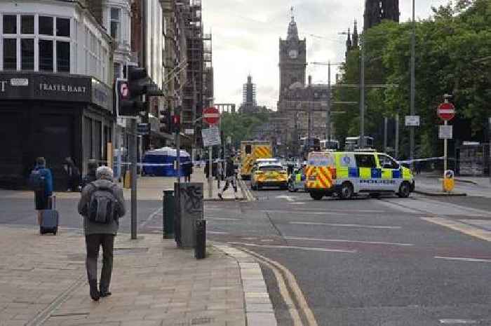 Body of man found on Edinburgh's Princes Street as forensic tent erected