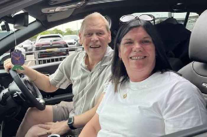 Terminally ill husband and his wife make emotional road trip to honeymoon destination for 'final time'