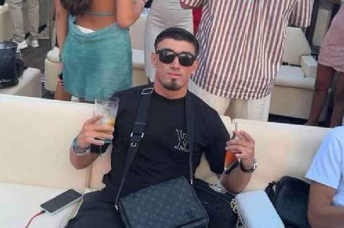 Man who knocked out woman in Ibiza pool chair brawl exposed as pro footballer Kian Harratt