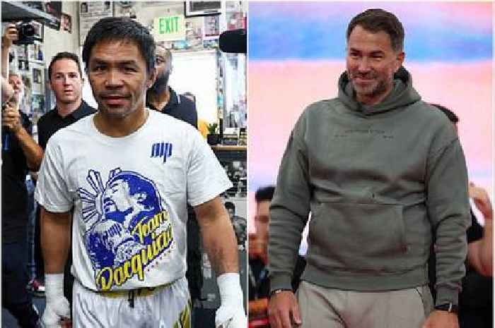 Manny Pacquiao issues cutting 11 word response to Eddie Hearn 'mockery' claim over world title boxing comeback