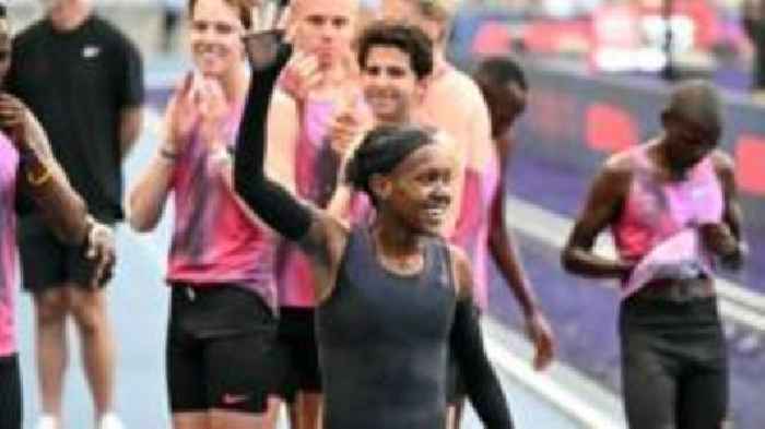 Kipyegon falls short in sub-four-minute mile bid