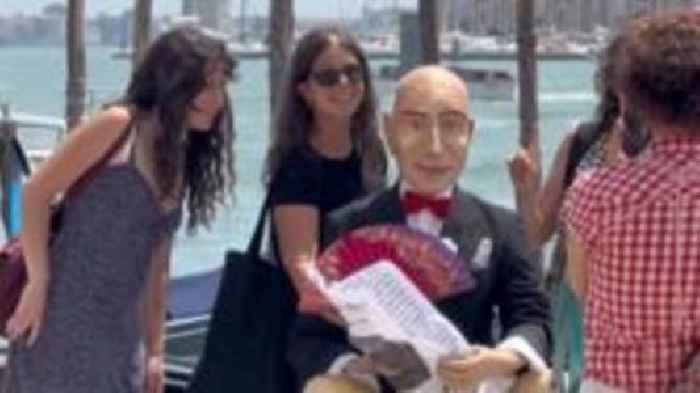Watch: Satirical Jeff Bezos mannequins pop up in Venice ahead of wedding