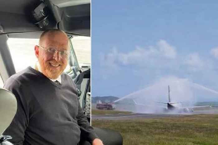 Ayrshire Ryanair pilot retires in style after final flight at Prestwick