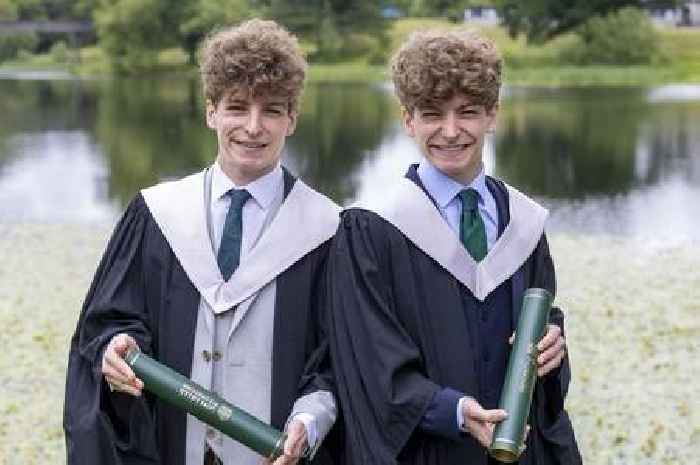 Double-take as Bothwell twins graduate from same university with same degree