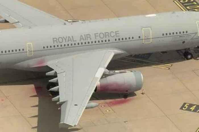 Three arrested on suspicion of 'terrorism' after RAF aircrafts vandalised