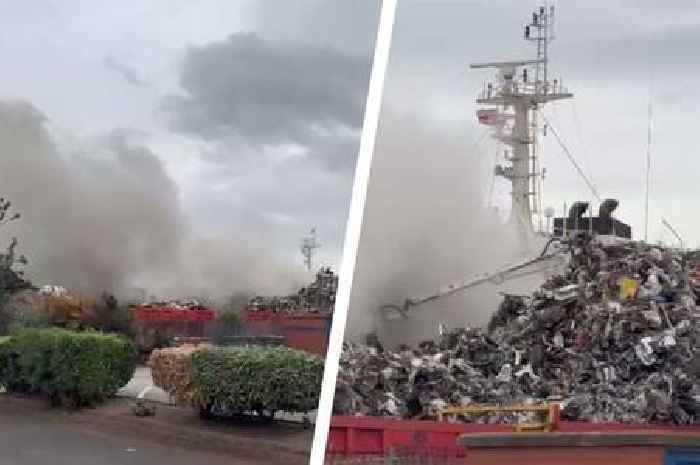Footage of Albert Dock fire in Hull as Humberside Fire and Rescue Service confirm fire is out