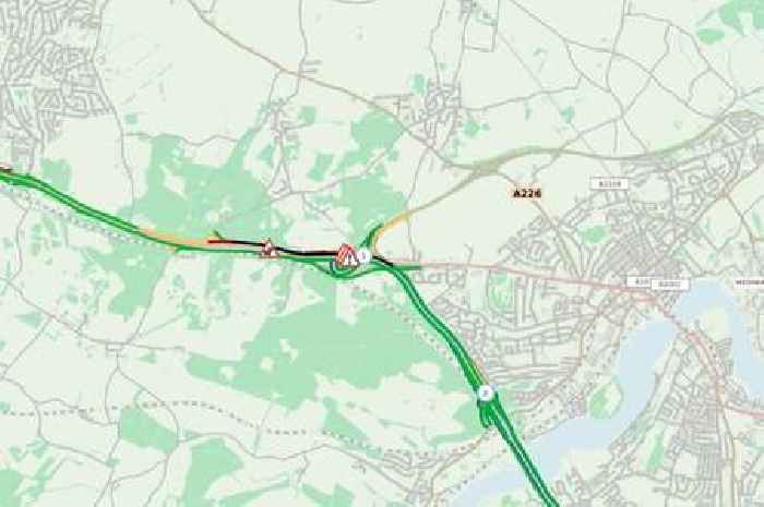 M2 live updates as car fire causes delays near Medway