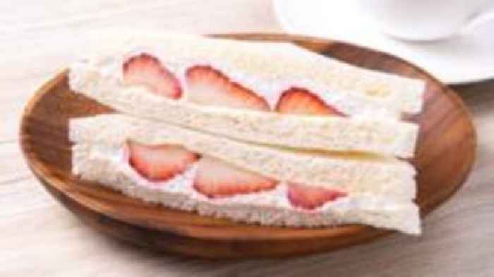 Japan loves them. And now they're in the UK - strawberries and cream sandwiches
