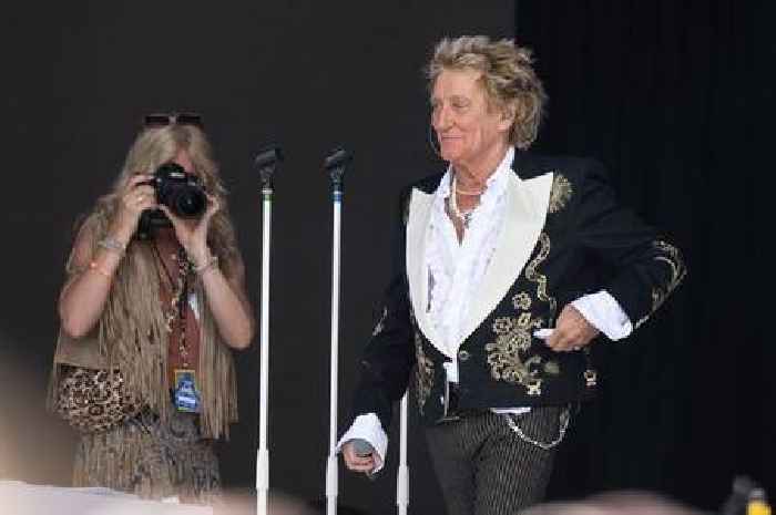 Rod Stewart's sweet 'blink and you'll miss it' tribute to wife Penny Lancaster during legendary Glastonbury set