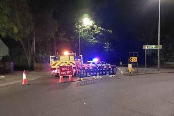 A414 closed near High Ongar after car leaves road and crashes into tree