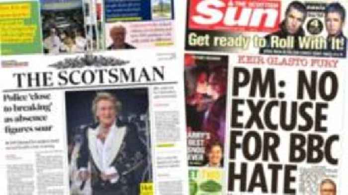 Scotland's papers: Police absences 'soar' and Glastonbury chants row