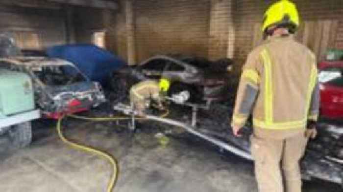 Classic cars destroyed in barn fire
