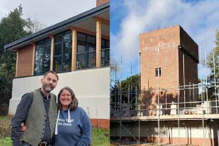 Couple trying to convert RAF water tower to 7-bedroom house hit problems and appeal for donations