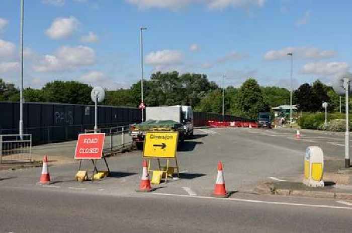 Festival Park road closure caused by Lidl building works