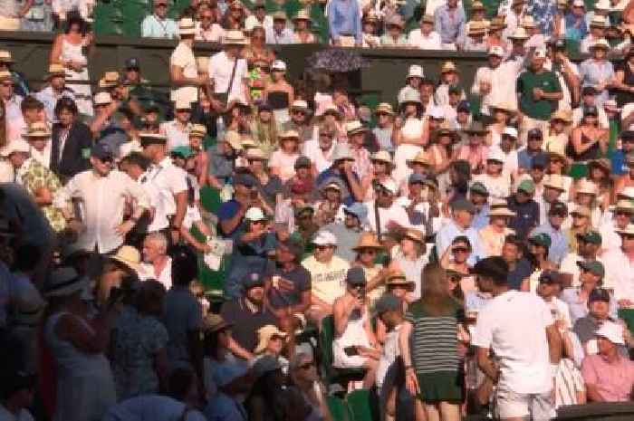Carlos Alcaraz turns Wimbledon water boy as reigning champ halts marathon match to help a fan in need