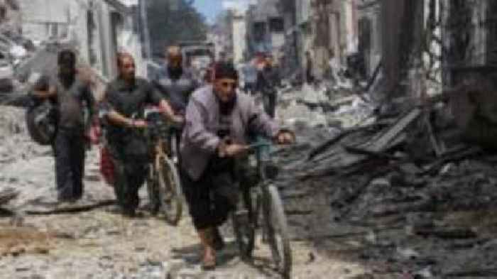 Hundreds of families displaced by wave of Israeli air strikes on Gaza, Palestinians say