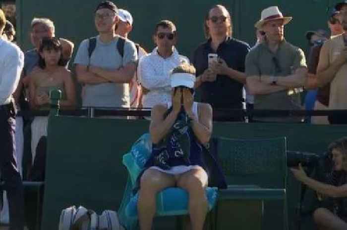 Wimbledon star refuses to play on until 'crazy' fan is ejected as she bursts into tears on court
