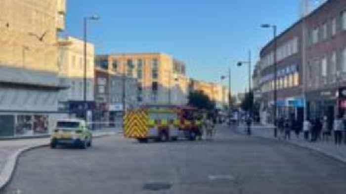 City centre street shut as bin fire causes gas leak