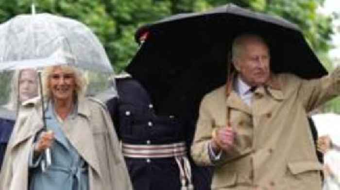 Royals brave torrential downpours as Holyrood Week continues